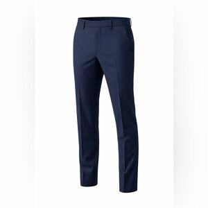 Moncler Men’s Wool Dress Pants Navy Blue Size 52 US 36 Stretch Trousers